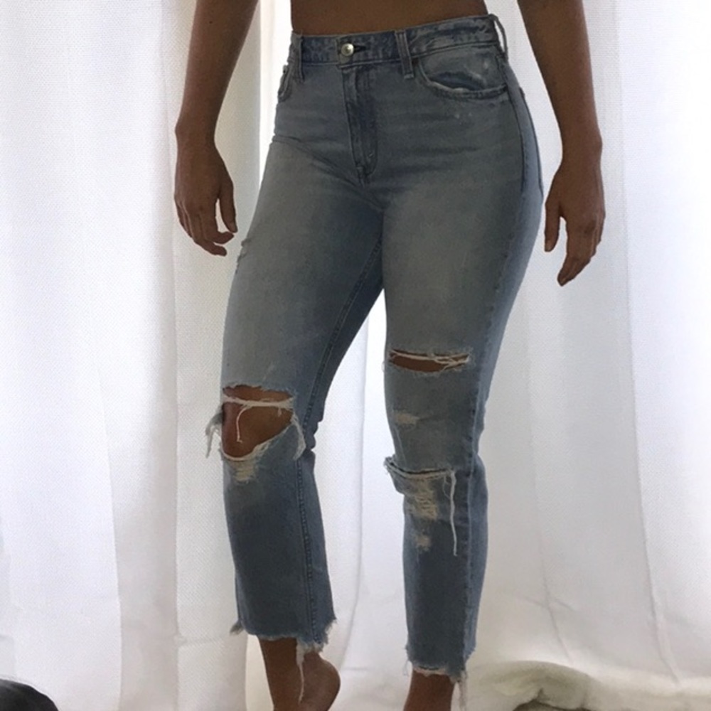 Ripped denim jeans